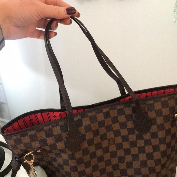 Brown checkered tote - Picture 3 of 4